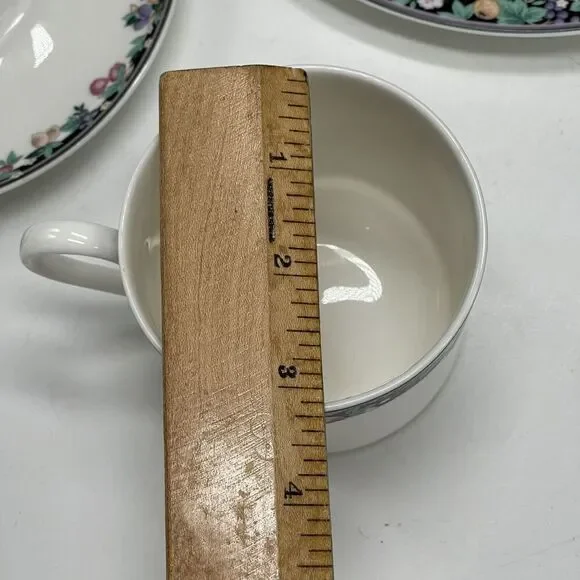 Mikasa Orchard Mural Teacup Cup & Saucer & Salad Plate 3-pc Set Luncheon - Picture 10 of 12